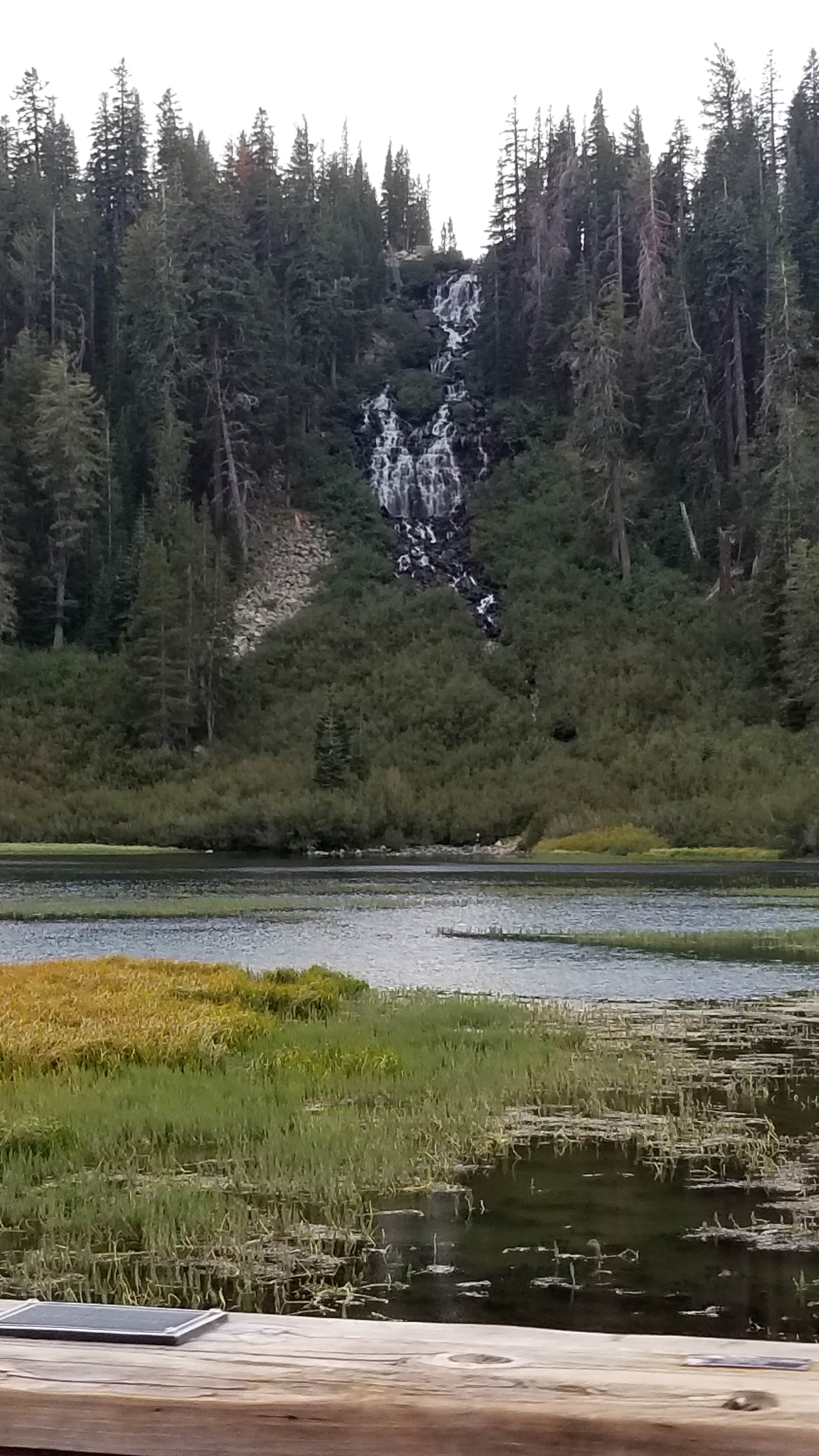 Falls seen from the bridge going to campsite
