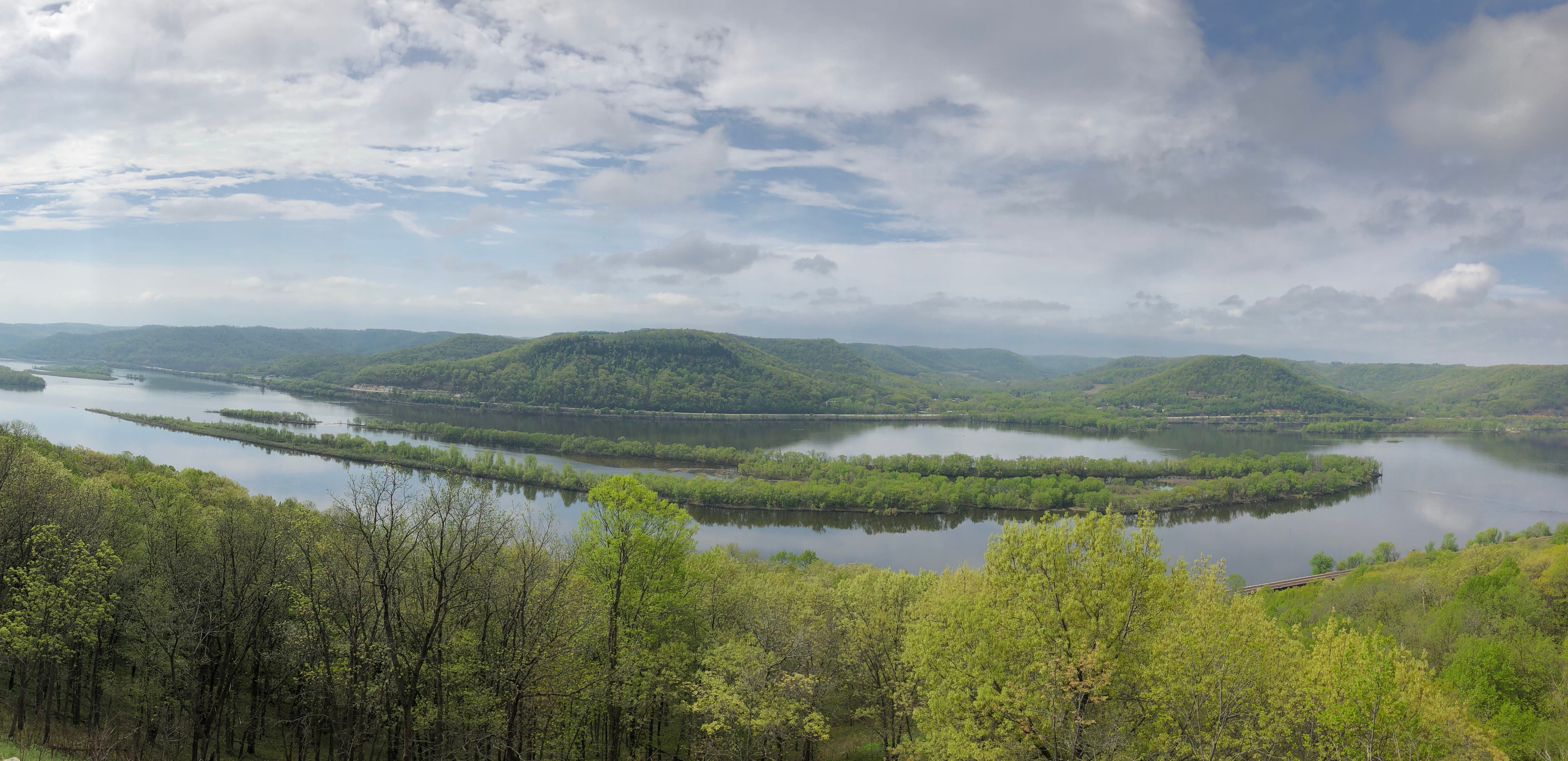 The view from the top of Brady's Bluff