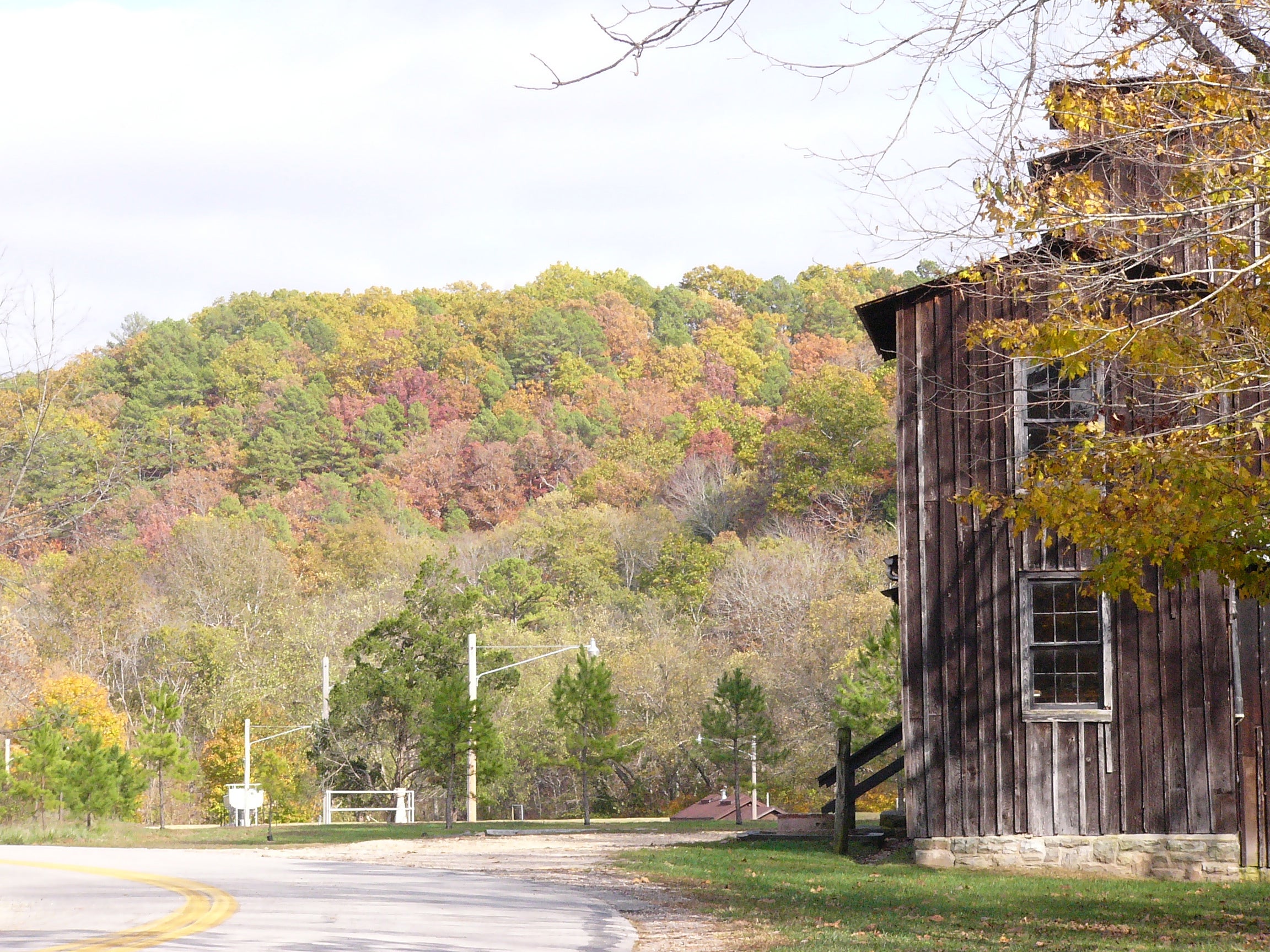 Early autumn at the  old mill in the Ozark hills