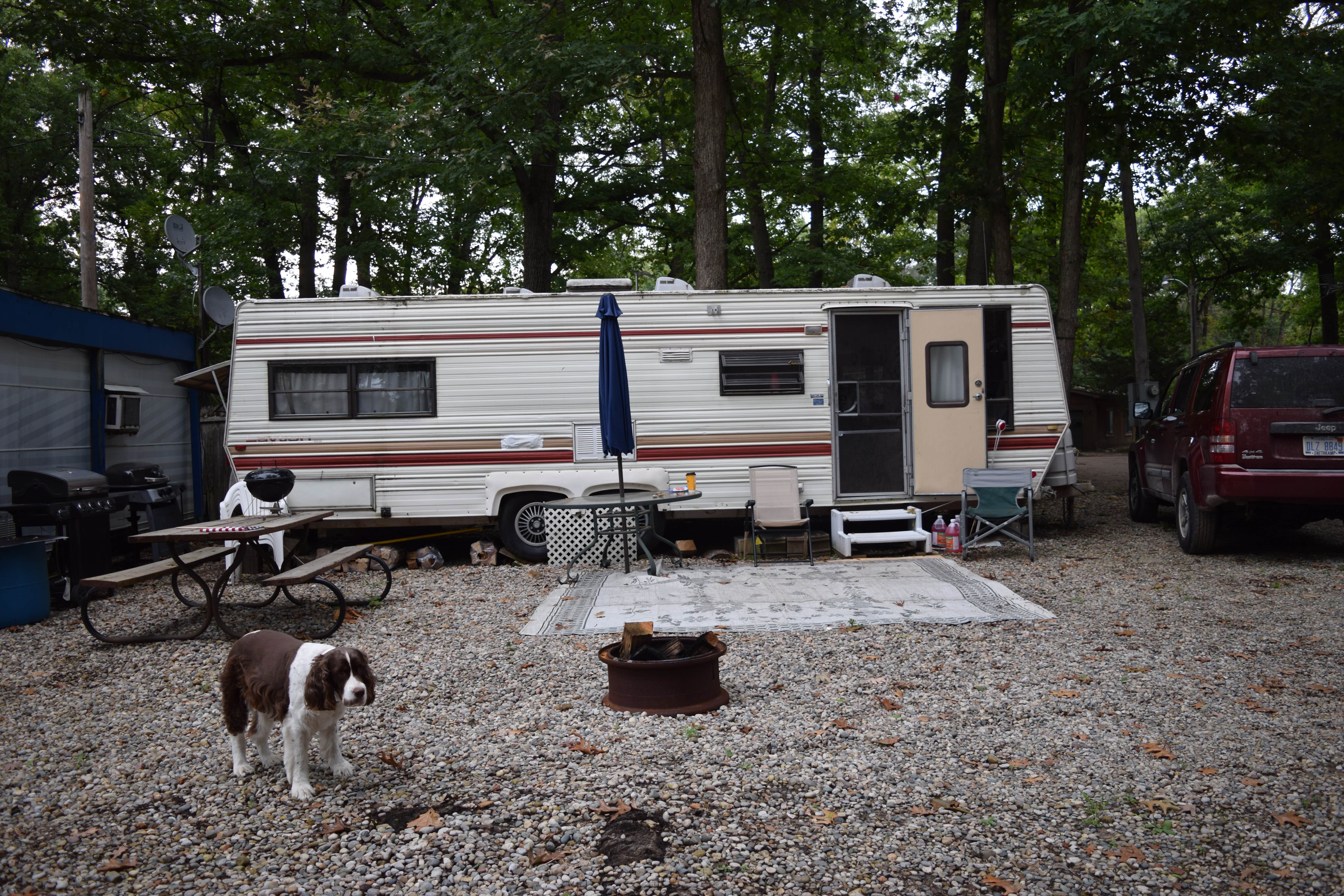 Bill T.'s photo of camping with pets at Four Lakes Family Campground near Okemos, MI
