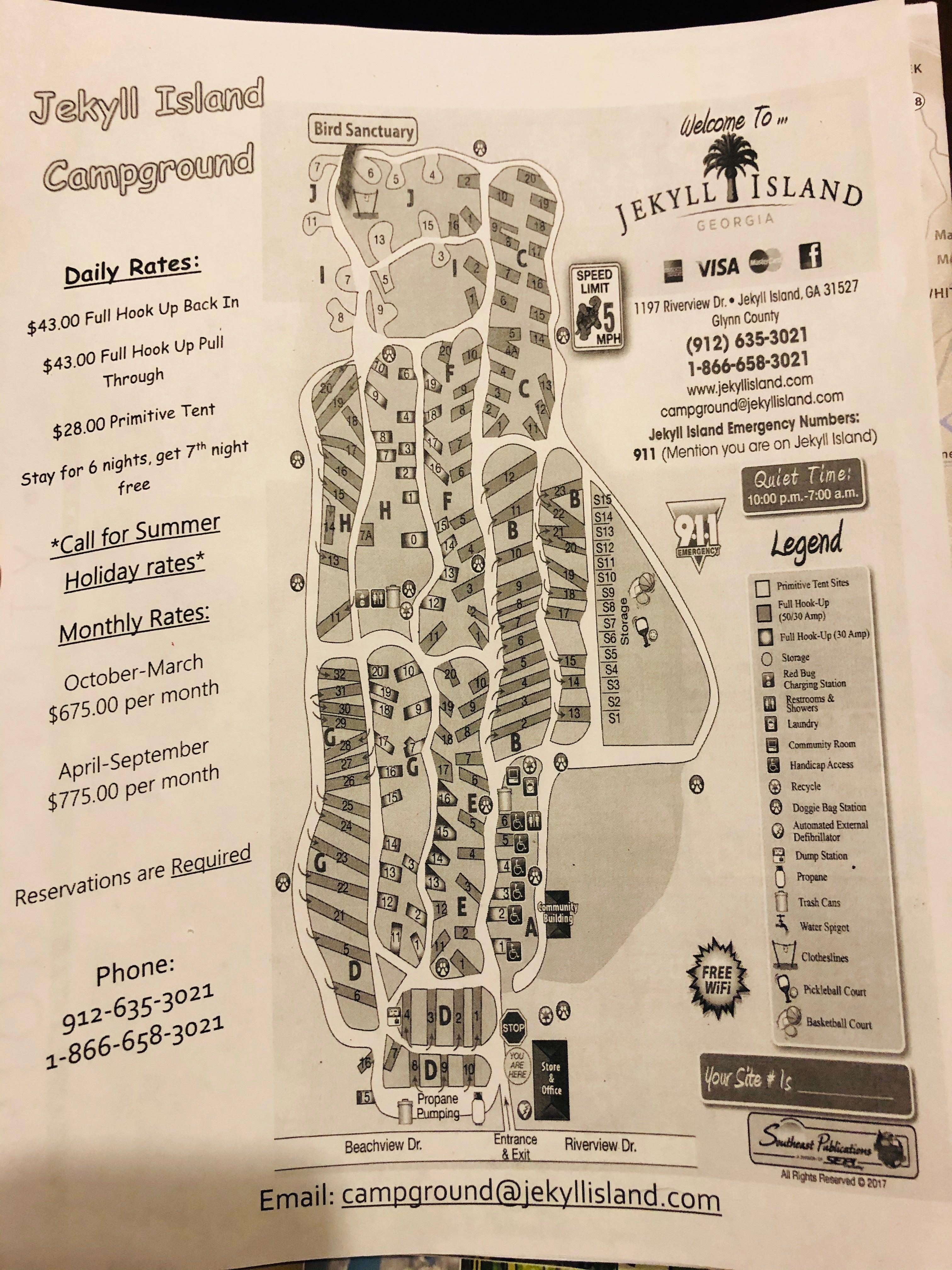 Map of the campground