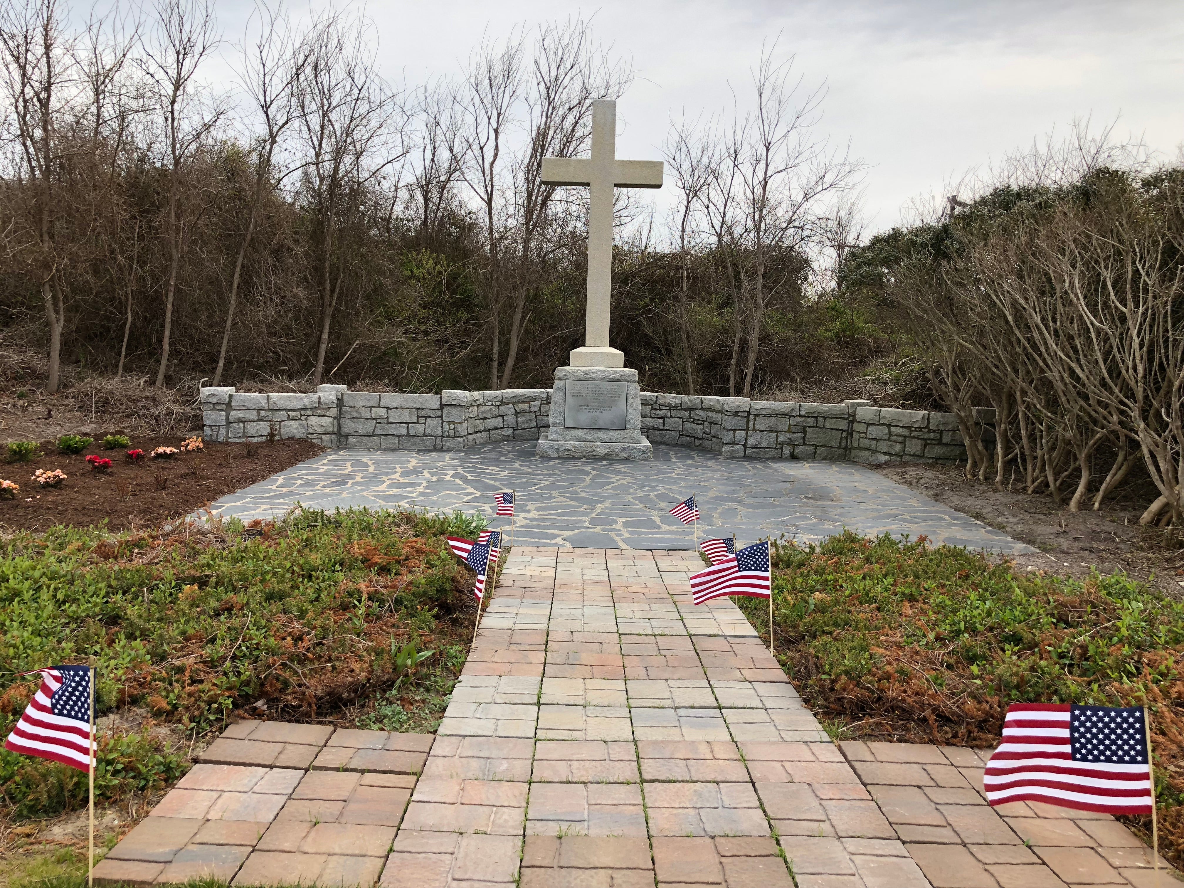 Memorial cross at Fort Story