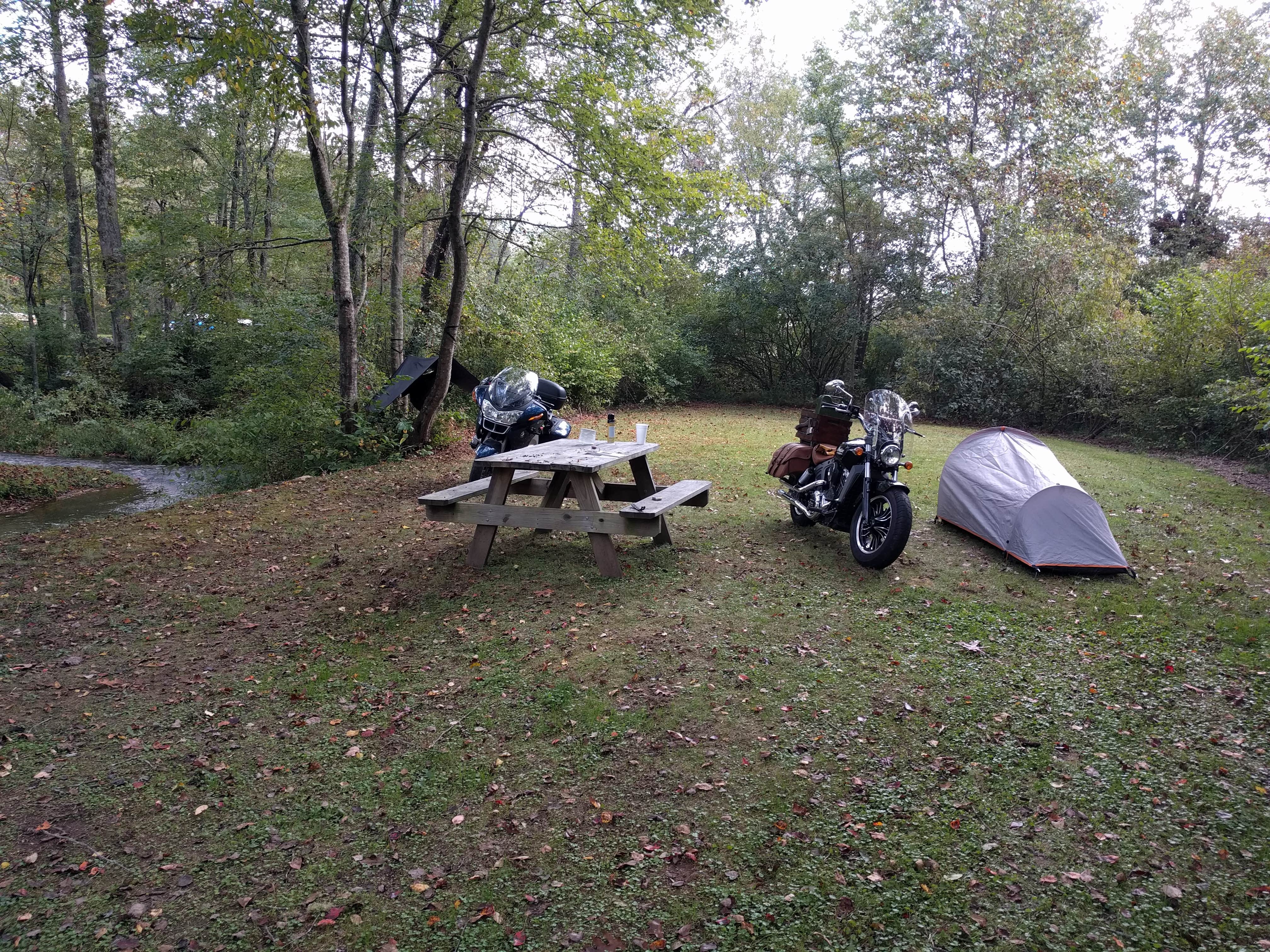 Brian F.'s photo of tent camping at Two Wheels of Suchess near Murrayville, GA