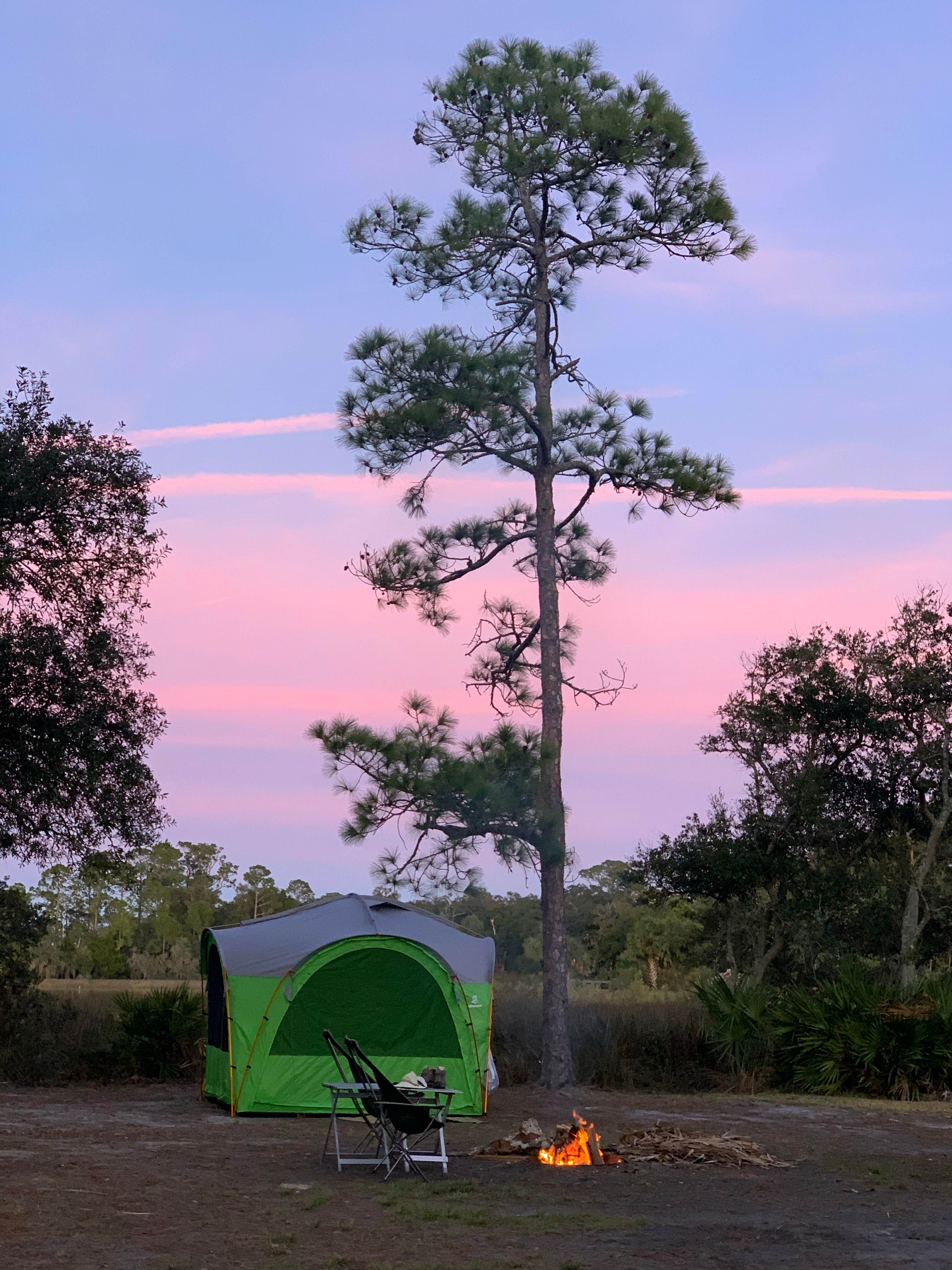 Aida K.'s photo of tent camping at Princess Place Preserve near Ormond Beach, FL