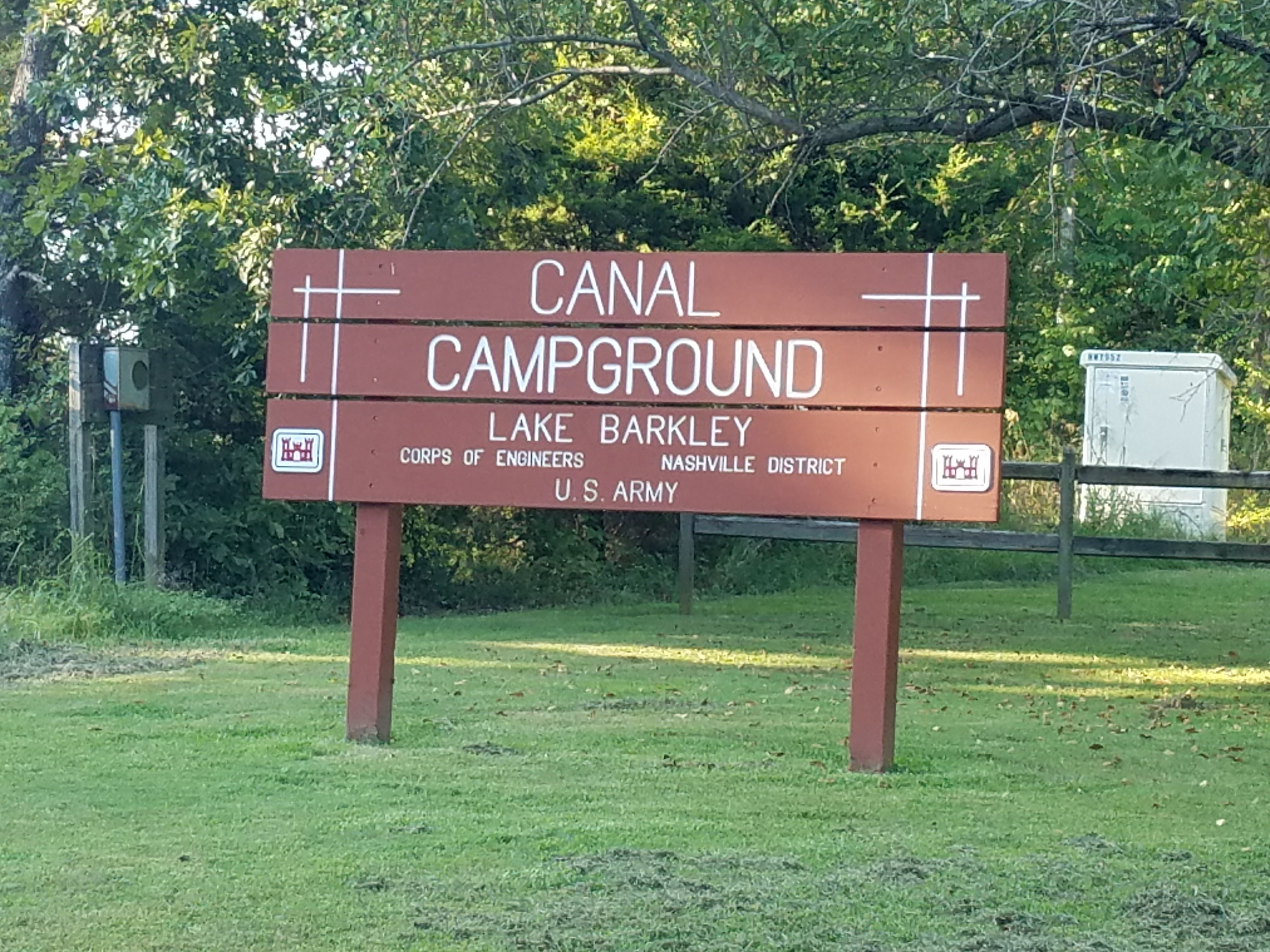Both the canal campground at Lake Barkley, and the canal Campground on the canal use the same entryway