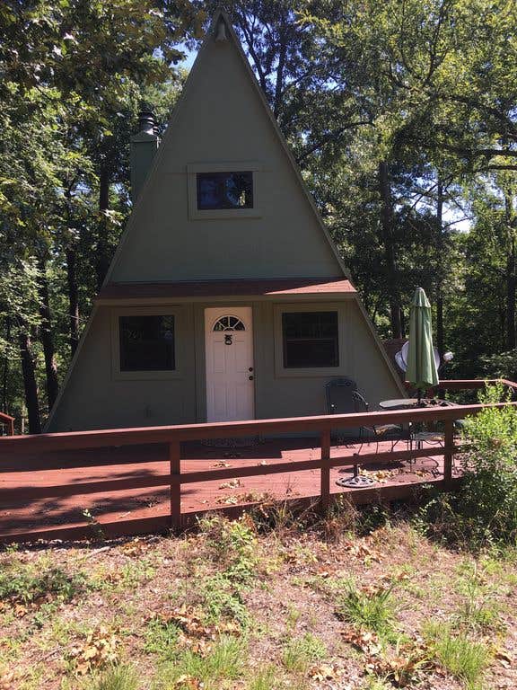Genevieve J.'s photo of a cabin at Cozy A-Frame on Beautiful Lake Bob Sandlin near Lake O' The Pines