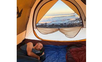 Raquel M.'s photo of tent camping at Kohanaiki Beach Park in Hawaii