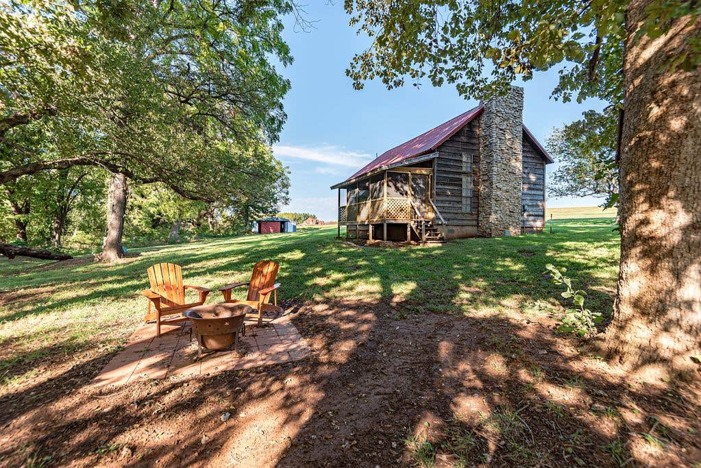 brandy Starr  M.'s photo of a cabin at Cabin nestled among trees, just outside of OKC near Canton, OK