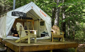 Steve K.'s photo of tent camping at Lost Boys Hideout near Northfield, MA