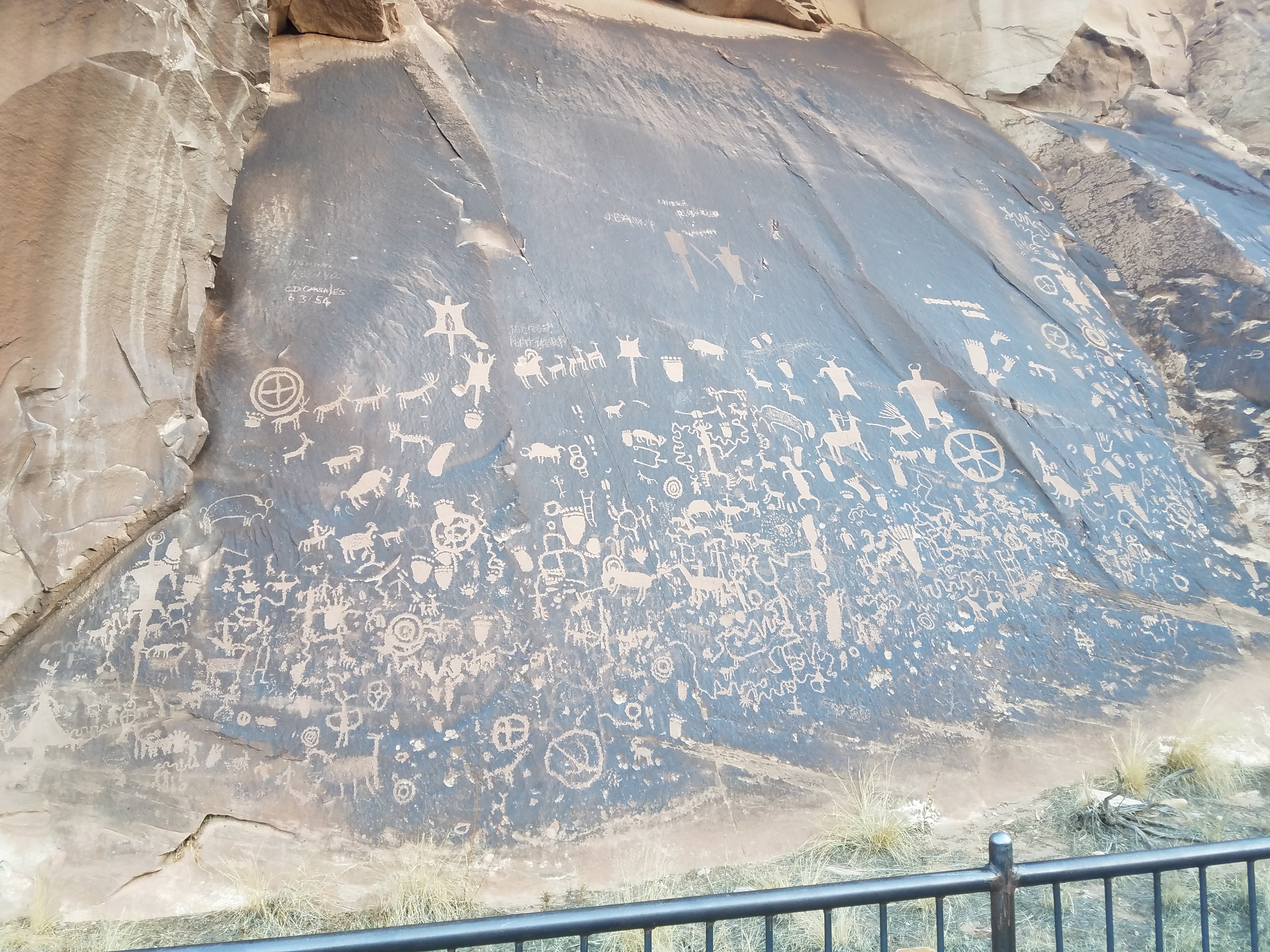 About 45 minute drive south of the campground is the famous newspaper rock.