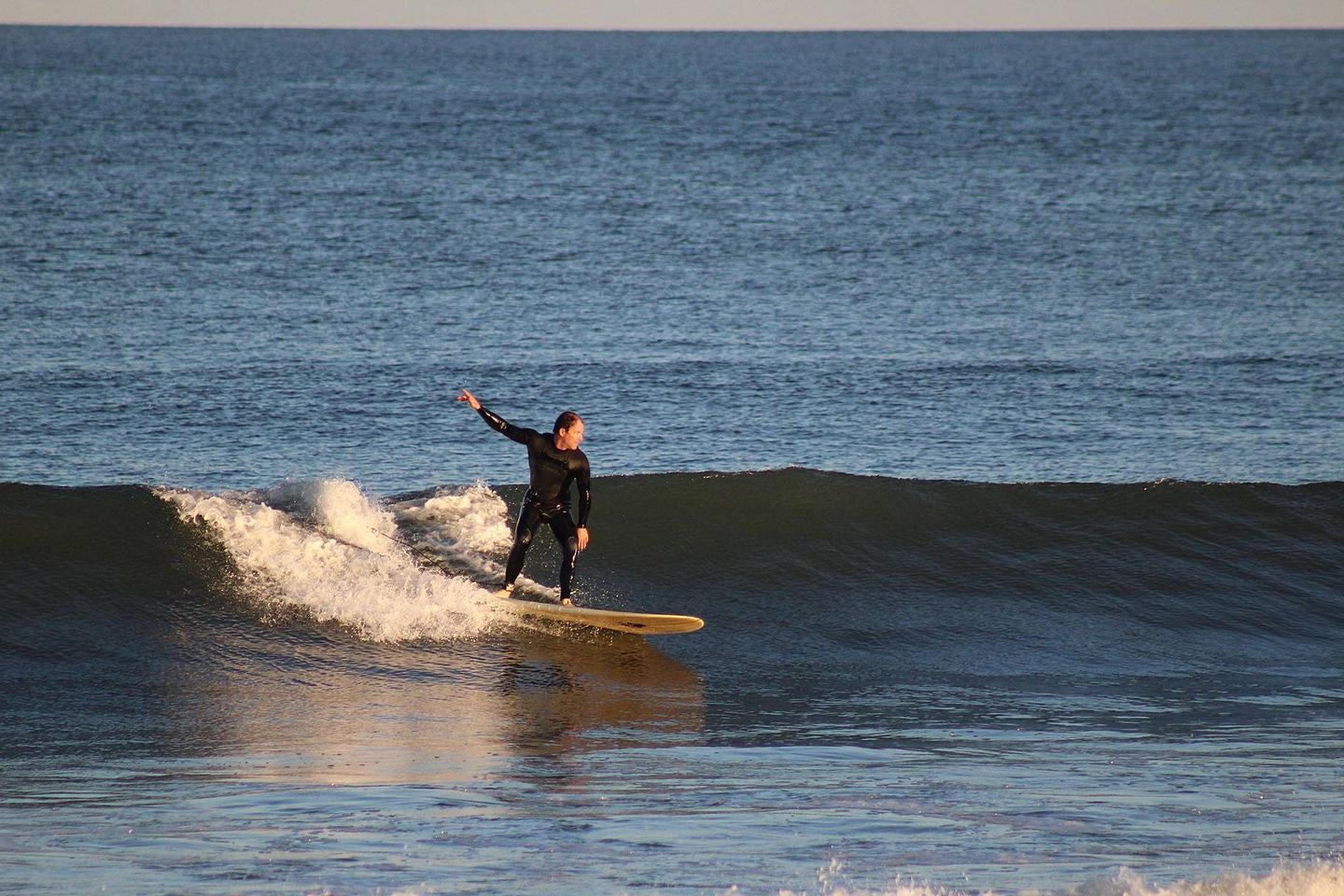 Male surfing a wave on a surfboard at Beach Area C



Surfing at Beach C

Credit: NPS Park Ranger Kris Bonello