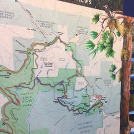 A map of some of the trails. The campground is listed as a different name on this map.