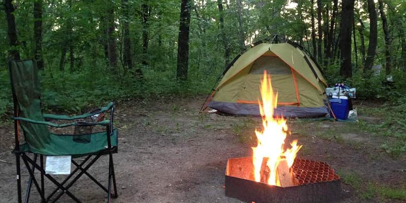 Camper submitted image from Bluewater Bay Campground — Mirror Lake State Park