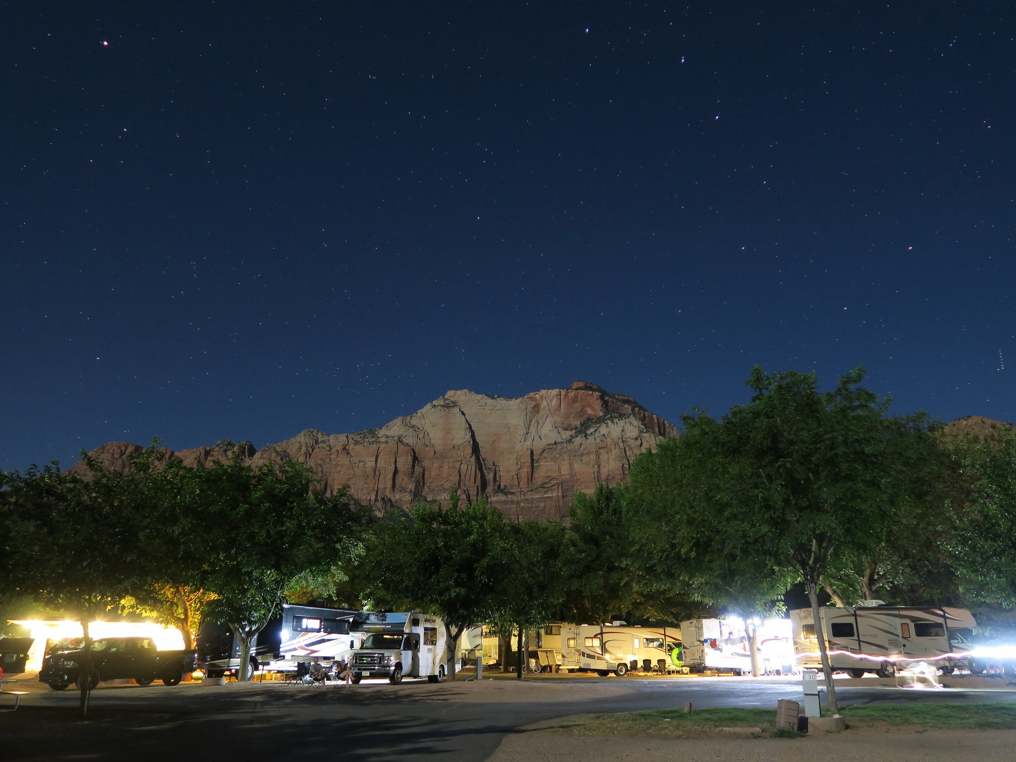 This is the best view of the campground (behind me is the hotel/main road)