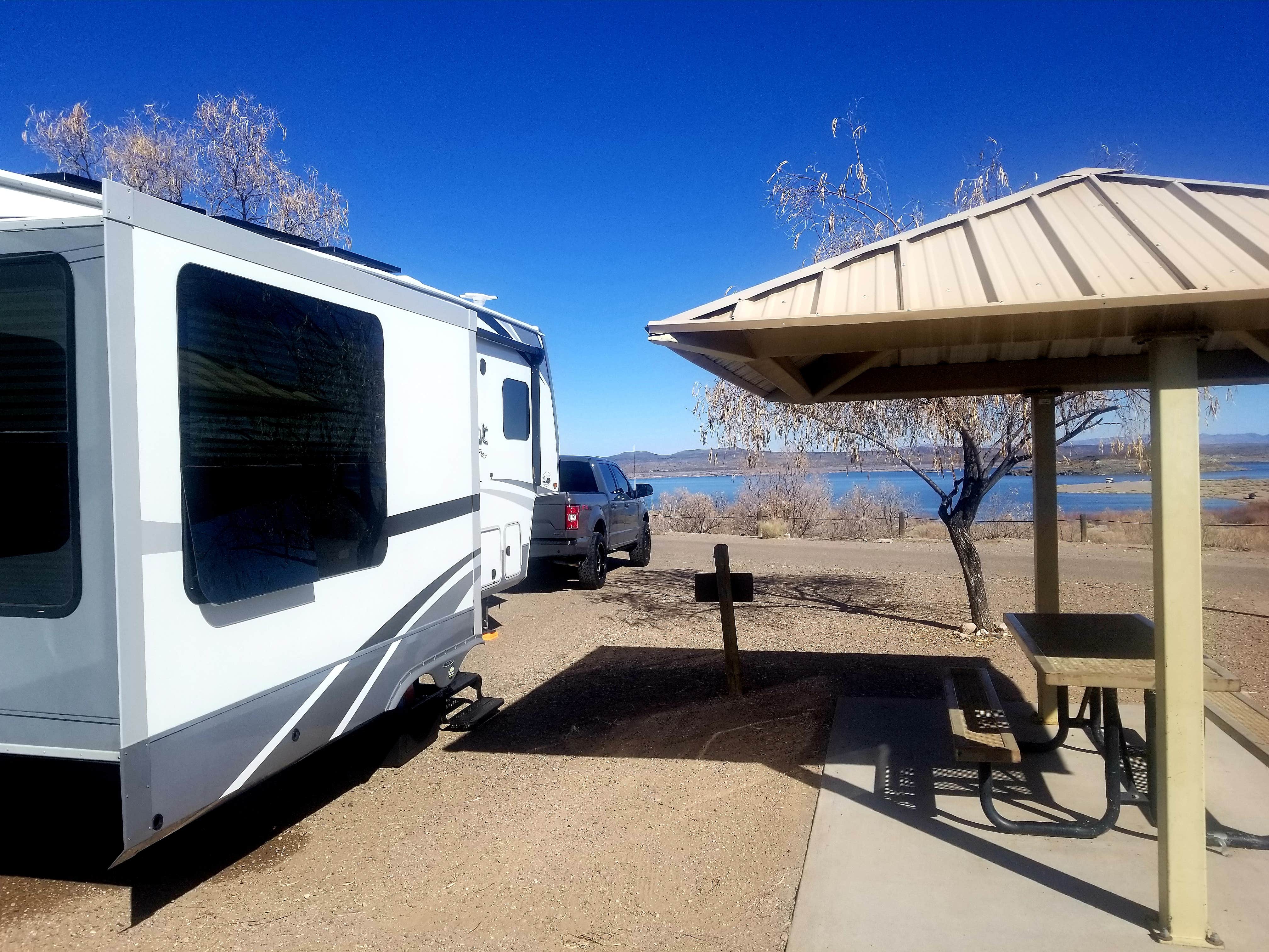 Joseph W.'s photo of rv camping at Lower Ridge Road Camping Area — Elephant Butte Lake State Park near Truth or Consequences, NM