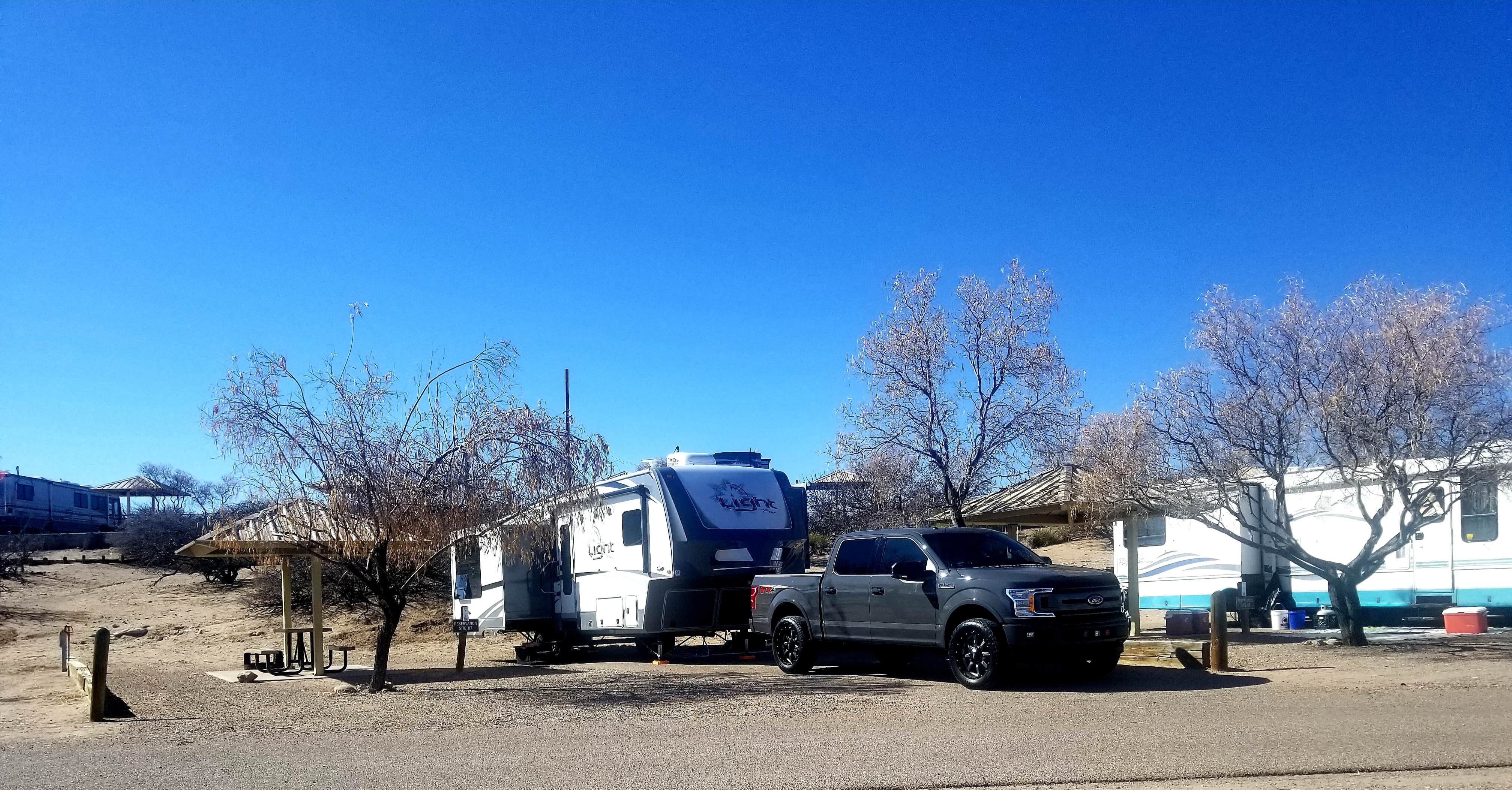 Joseph W.'s photo of rv camping at Lower Ridge Road Camping Area — Elephant Butte Lake State Park near Truth or Consequences, NM