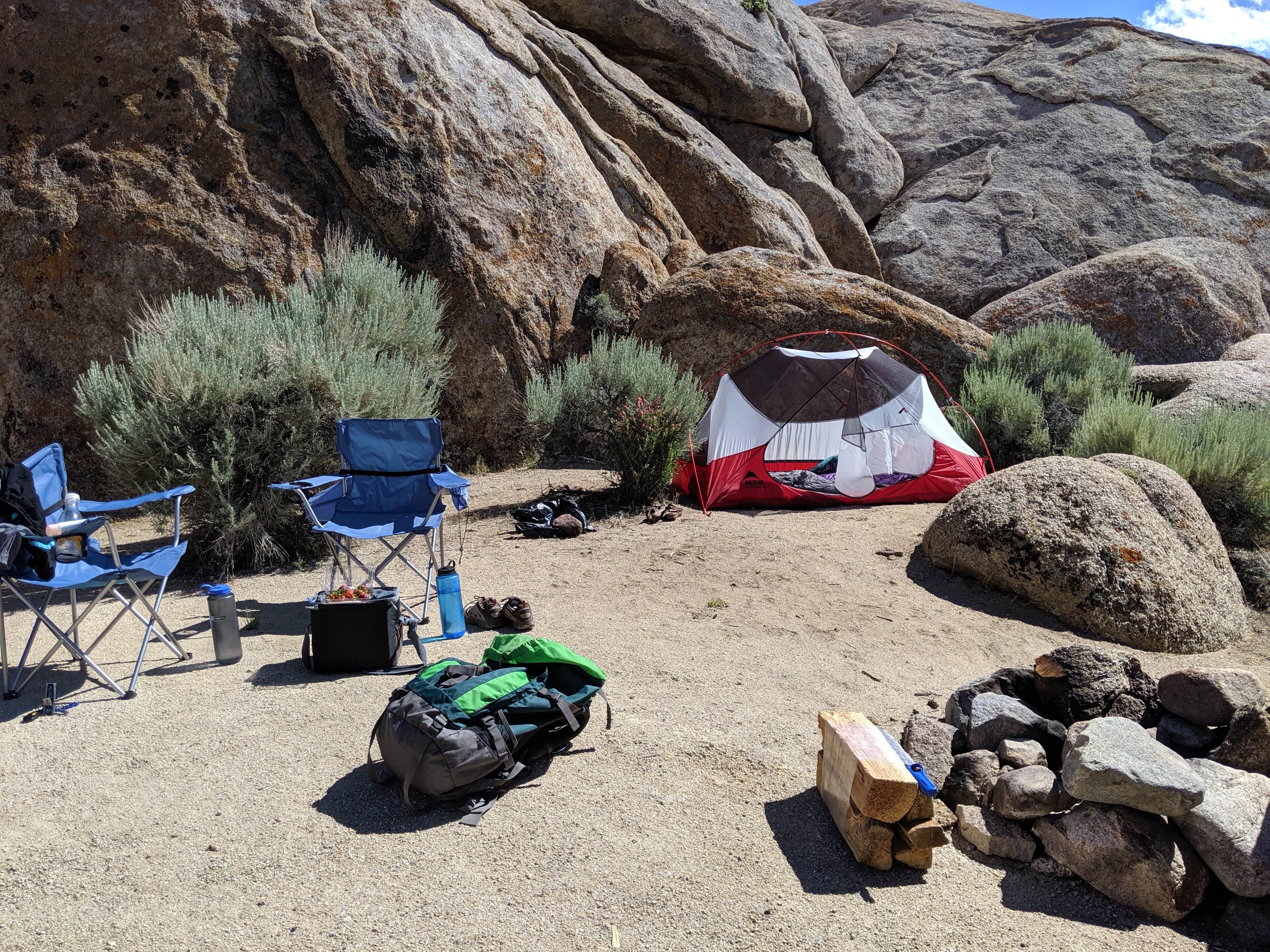 Megan S.'s photo of a dispersed camping area at Alabama Hills Recreation Area near Kaweah, CA