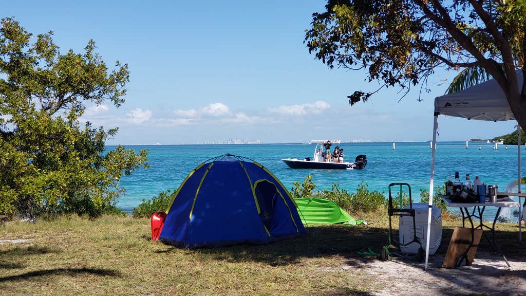Jean C.'s photo of tent camping at Boca Chita Key — Biscayne National Park near Miami, FL