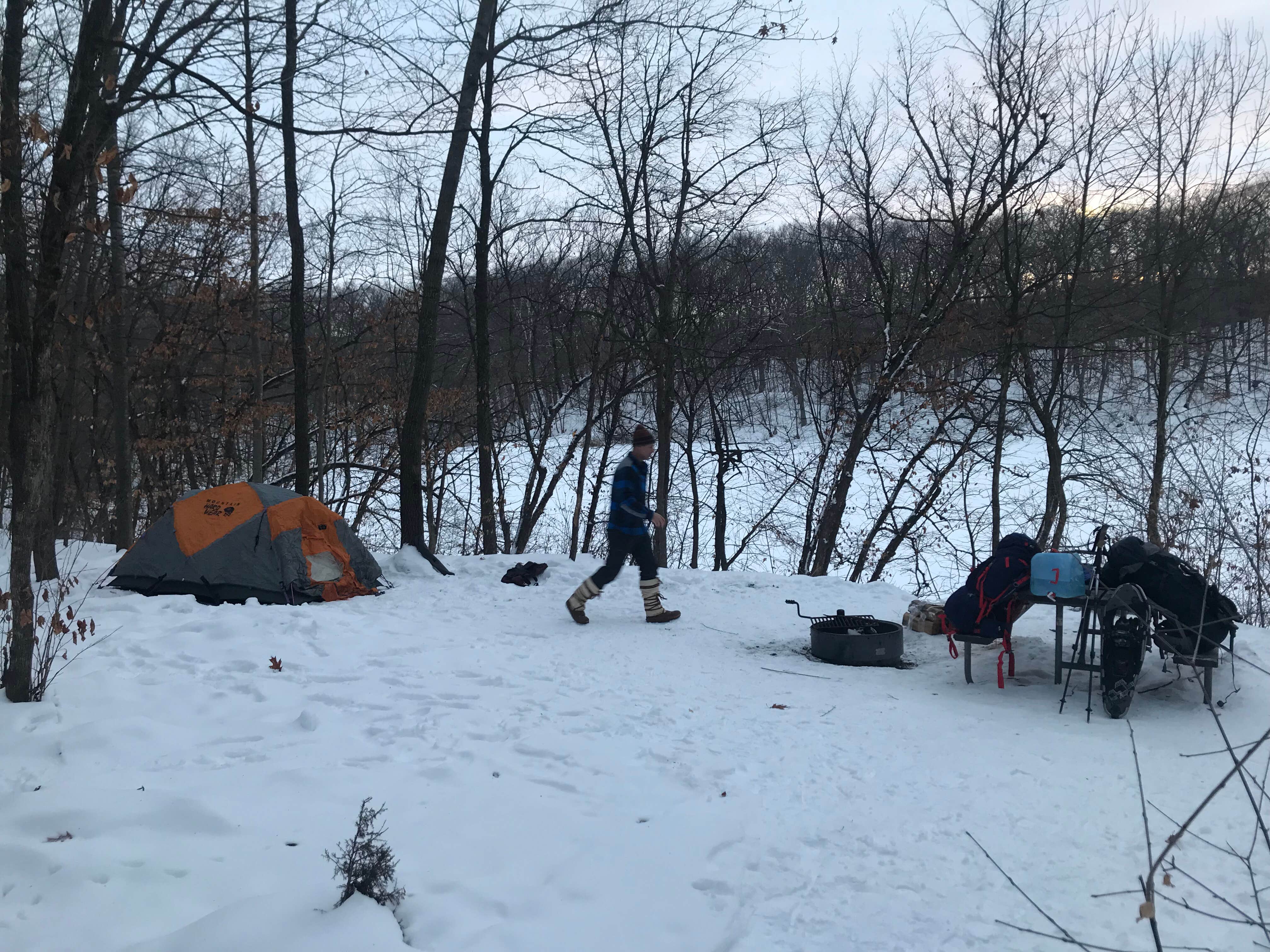 Joanna B.'s photo of camping with a horse at Lake Maria State Park Campground near White Bear Lake, MN