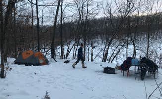 Joanna B.'s photo of camping with a horse at Lake Maria State Park Campground near New Brighton, MN