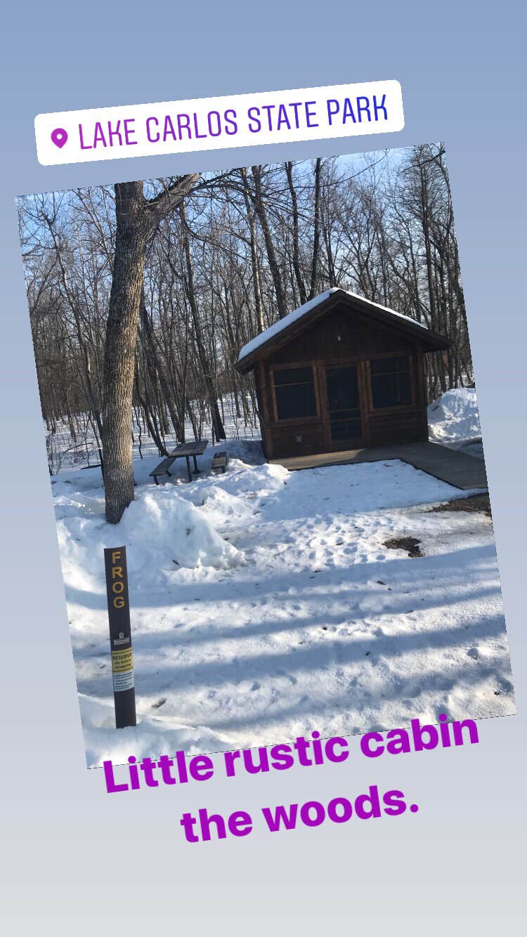 Joanna B.'s photo of a cabin at Lake Carlos State Park Campground near Melrose, MN