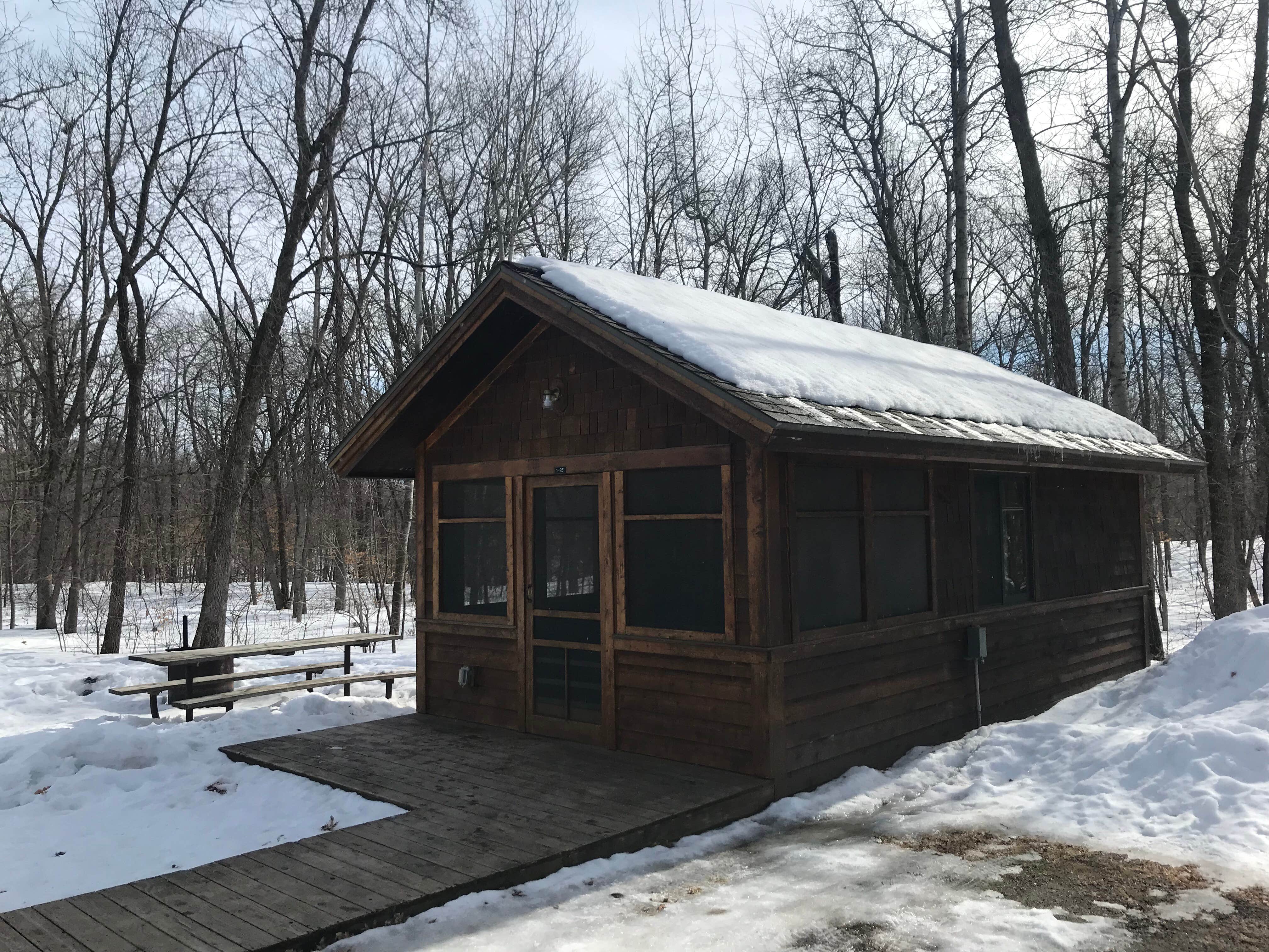 Joanna B.'s photo of glamping accommodations at Lake Carlos State Park Campground near Little Falls, MN