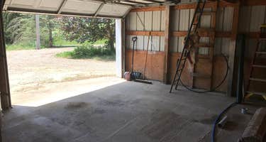 4 private full hookup campsites with washer and dryer and small garage