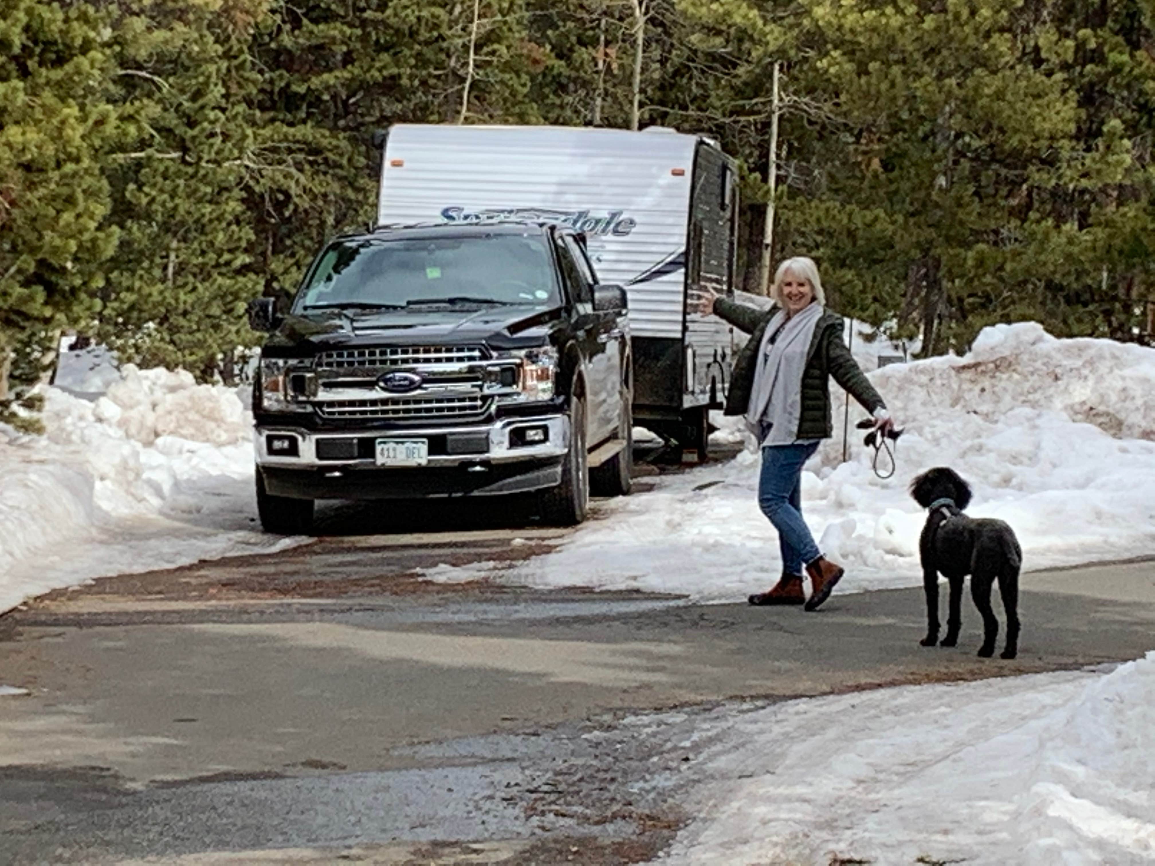 Kell H.'s photo of camping with pets at Reverend's Ridge Campground — Golden Gate Canyon near Winter Park, CO