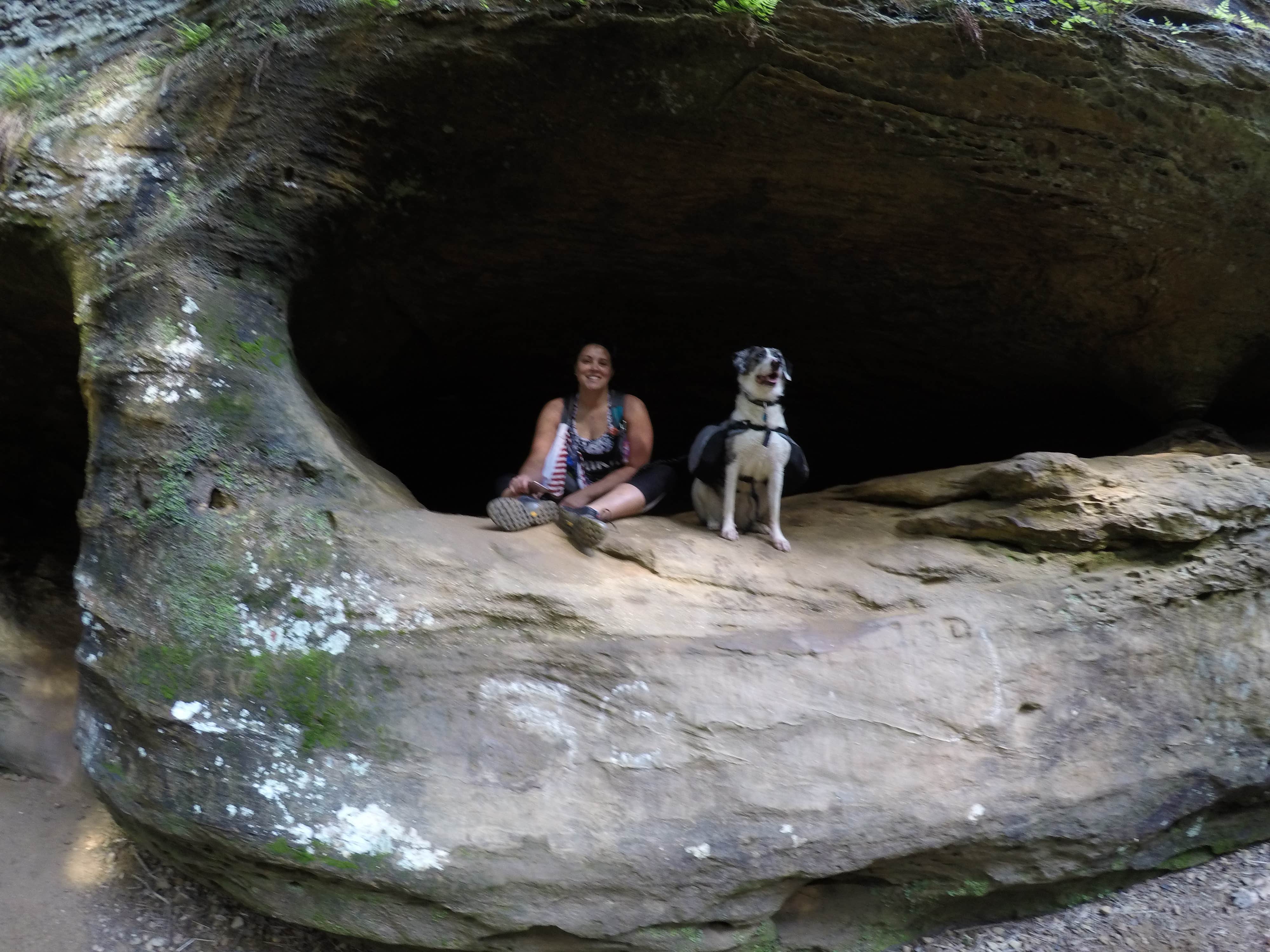Resa B.'s photo of camping with pets at Hocking Hills State Park Campground near Athens, OH