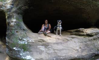 Resa B.'s photo of camping with pets at Hocking Hills State Park Campground near Nelsonville, OH