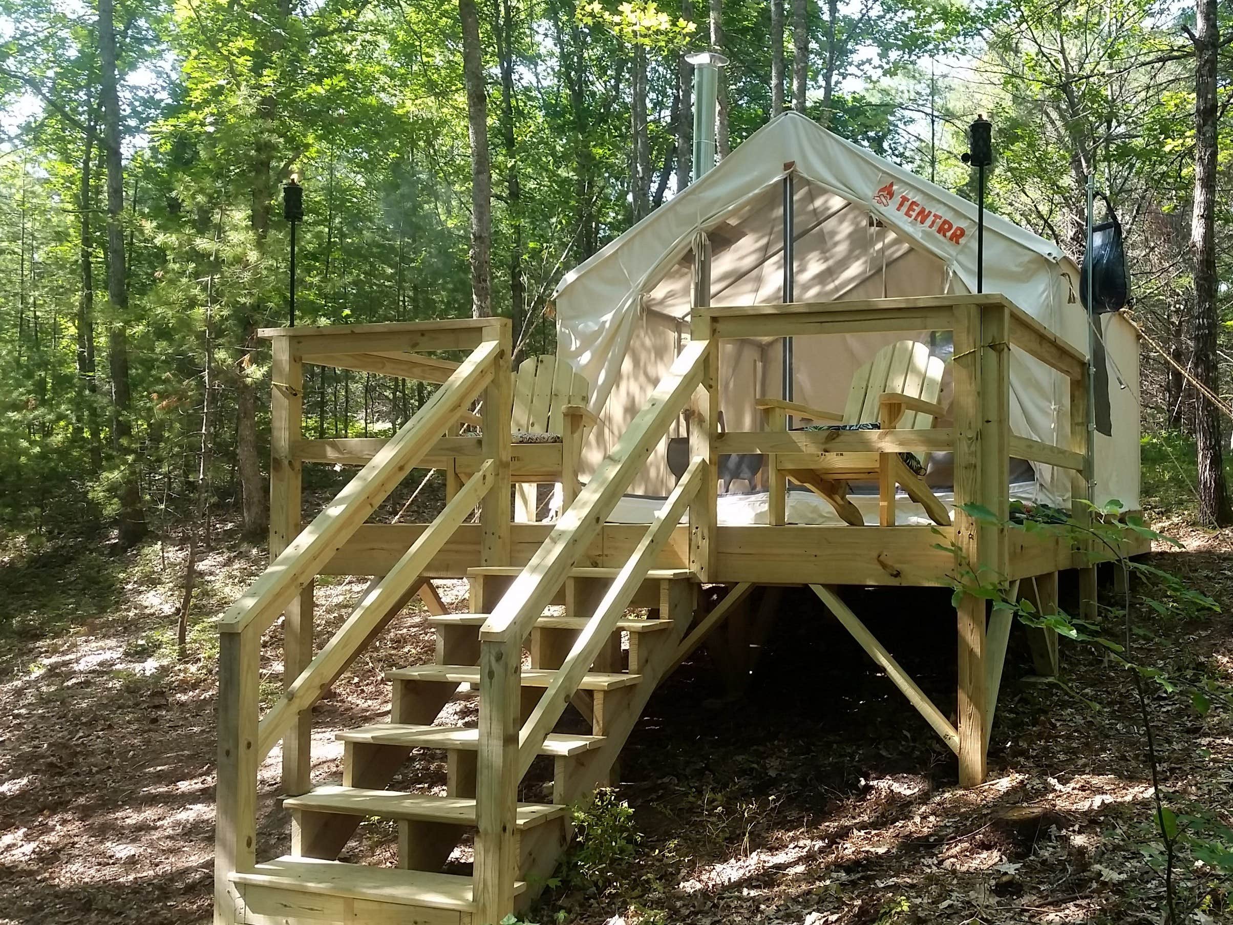 The Dyrt's photo of glamping accommodations at Lakefront at Little Clemons near Shapleigh, ME