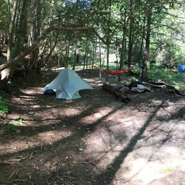A panorama of our campsite