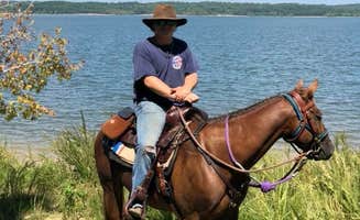 Nancy P.'s photo of camping with a horse at Fords Well Horse Camp near Sam Rayburn Reservoir
