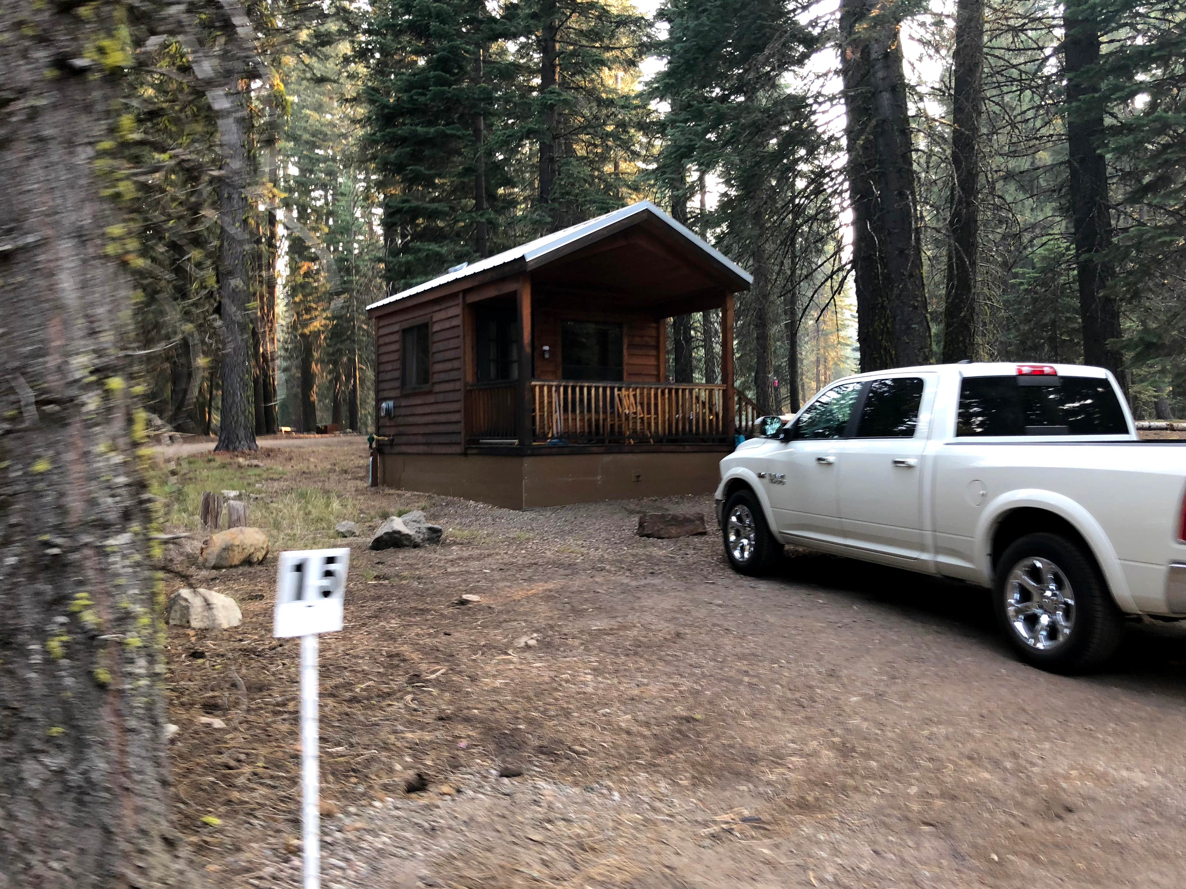 Corinna B.'s photo of a cabin at Manzanita Lake Campground — Lassen Volcanic National Park near Twain, CA