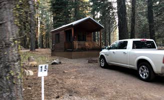 Corinna B.'s photo of a cabin at Manzanita Lake Campground — Lassen Volcanic National Park near Forest Ranch, CA