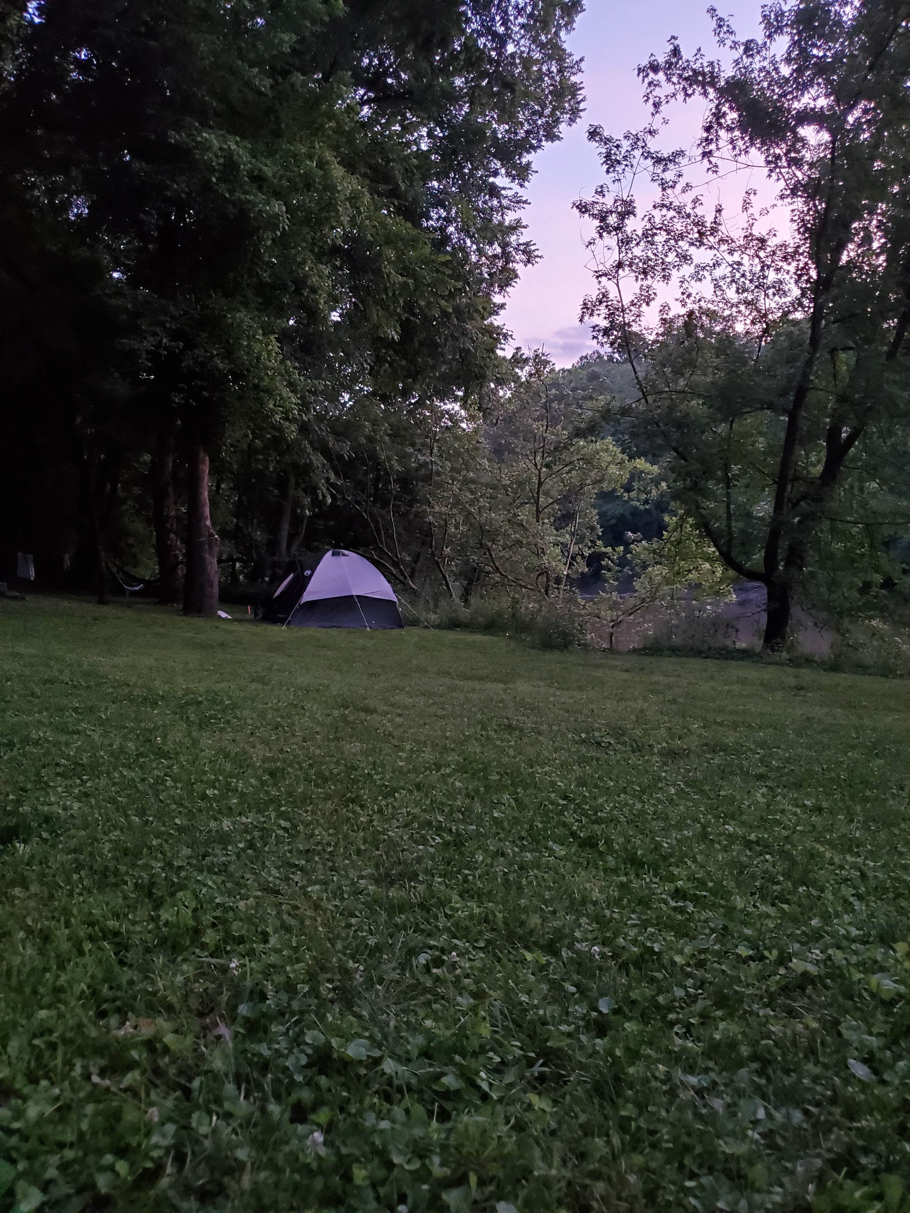 Shea M.'s photo of tent camping at Houchin Ferry Campground — Mammoth Cave National Park near Hartford, KY