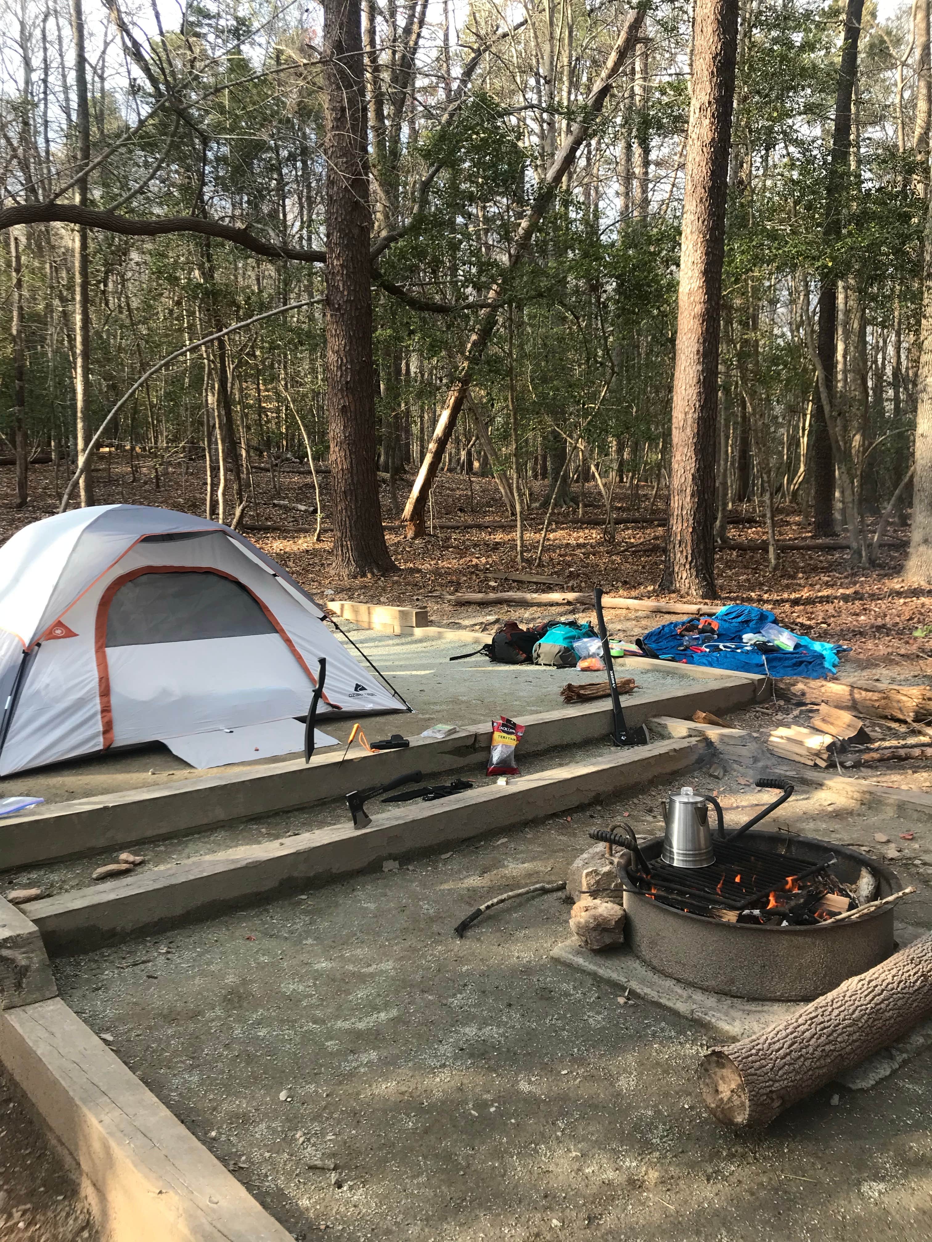 Campsite! Spacious tent pads