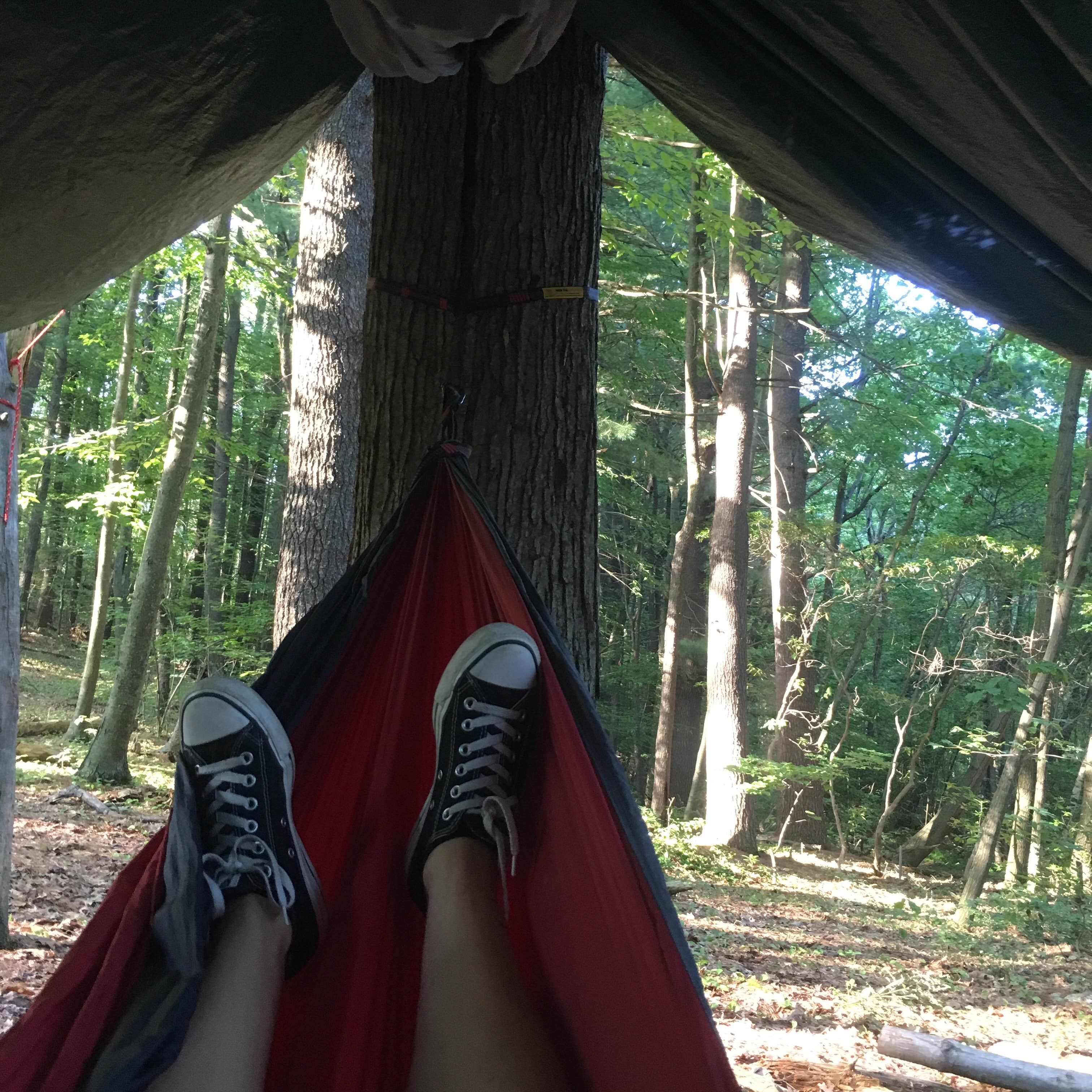 Marianna A.'s photo of tent camping at Indian Rock Nature Preserve near Farmington, CT
