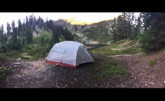 Jessica C.'s photo of tent camping at Hyas Lake near Leavenworth, WA