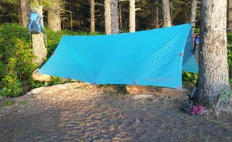 Megan C.'s photo of tent camping at Sand Point Camp Area — Olympic National Park near Clallam Bay, WA