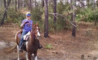 JoAnn C.'s photo of camping with a horse at Black Horse Resort Ranch near Lacoochee, FL