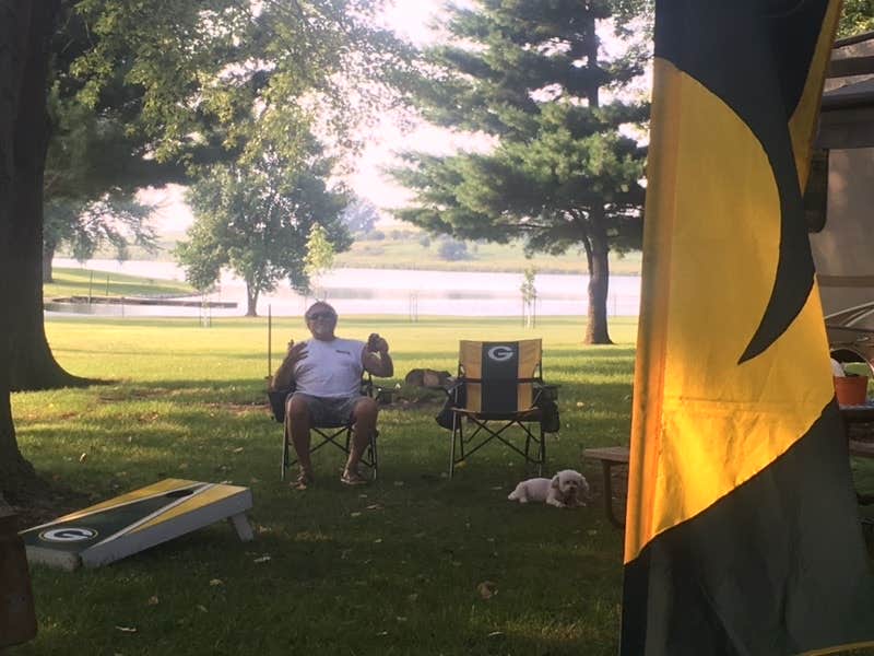 Deb W.'s photo of camping with pets at Littlefield Rec Area near Carroll, IA