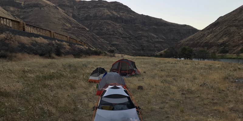 Camper submitted image from Hike in from Lower Deschutes State Rec Area