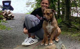 Johnny E.'s photo of camping with pets at Otter Lake Camp Resort near Delaware Water Gap National Recreation Area