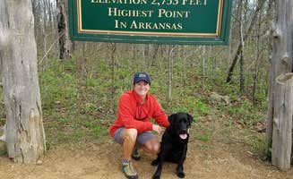 Nancy W.'s photo of camping with pets at Mount Magazine State Park Campground near Paris, AR