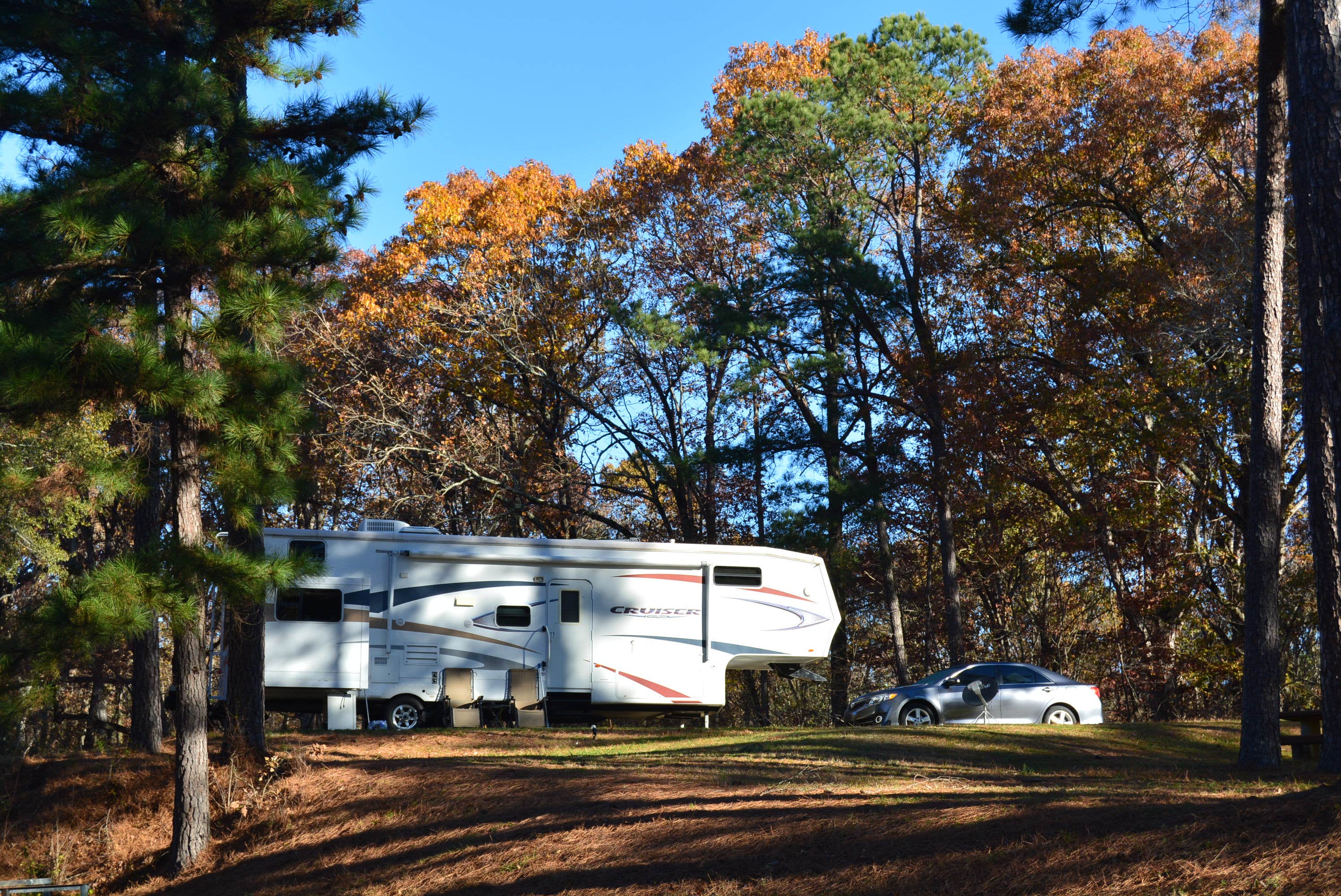 Nancy W.'s photo of rv camping at Wallace Creek near Enid Lake