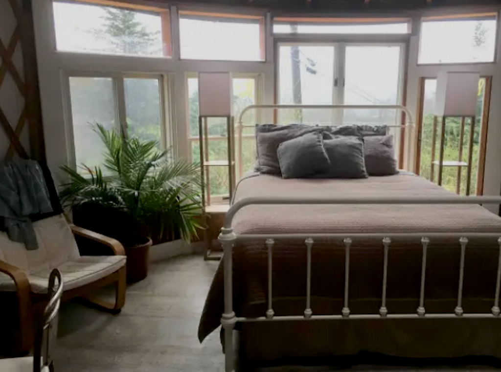 Celeste K.'s photo of glamping accommodations at Hidden Flower Tiny Farm near Candler, NC