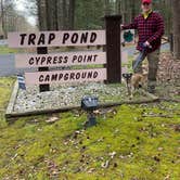 Review photo of Trap Pond State Park Campground by Laure D., April 22, 2020