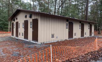 Laure D.'s photo of glamping accommodations at Trap Pond State Park Campground near Assateague Island National Seashore