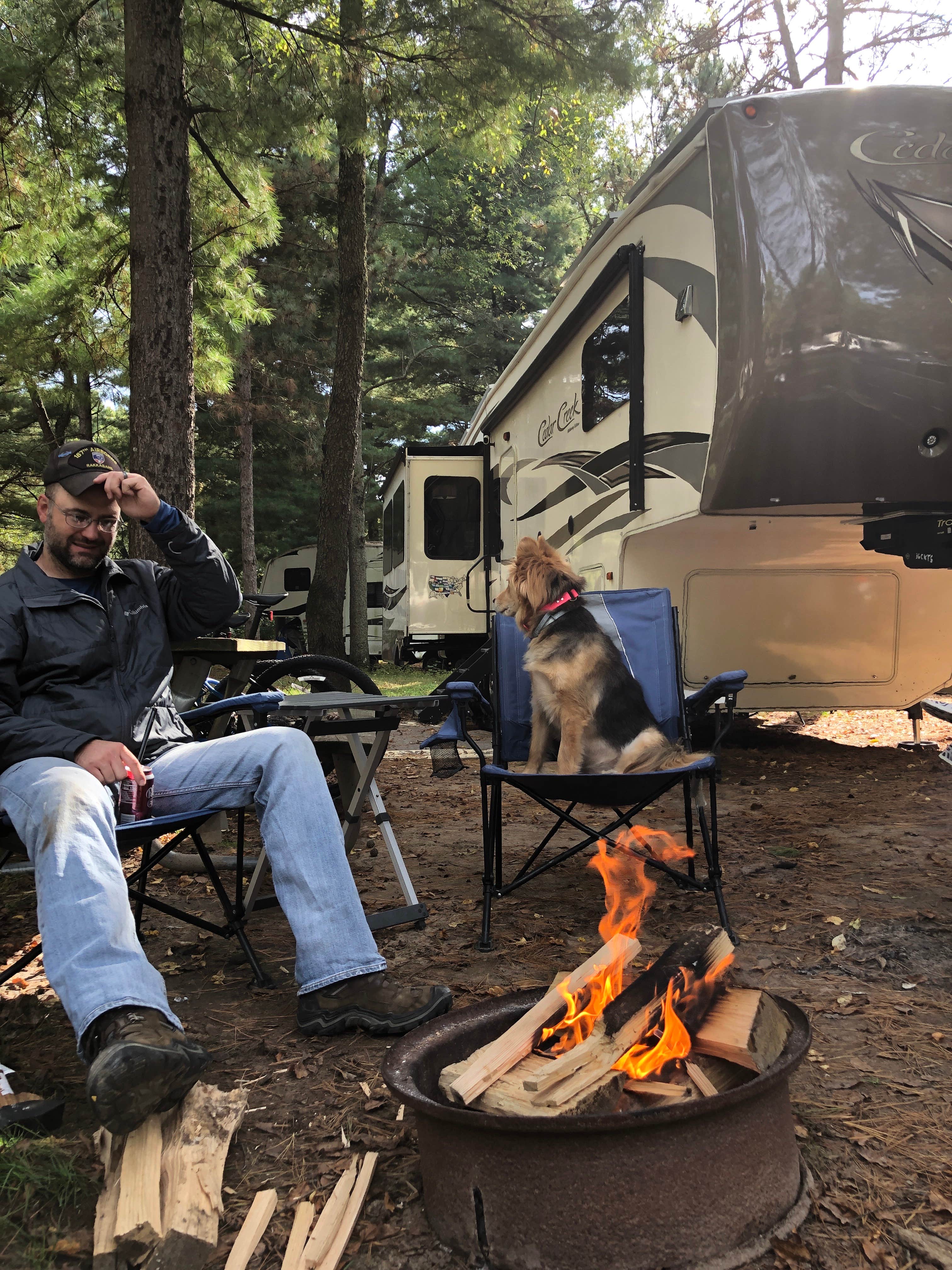 Laura H.'s photo of camping with pets at Twin Mills Camping Resort near Orland, IN